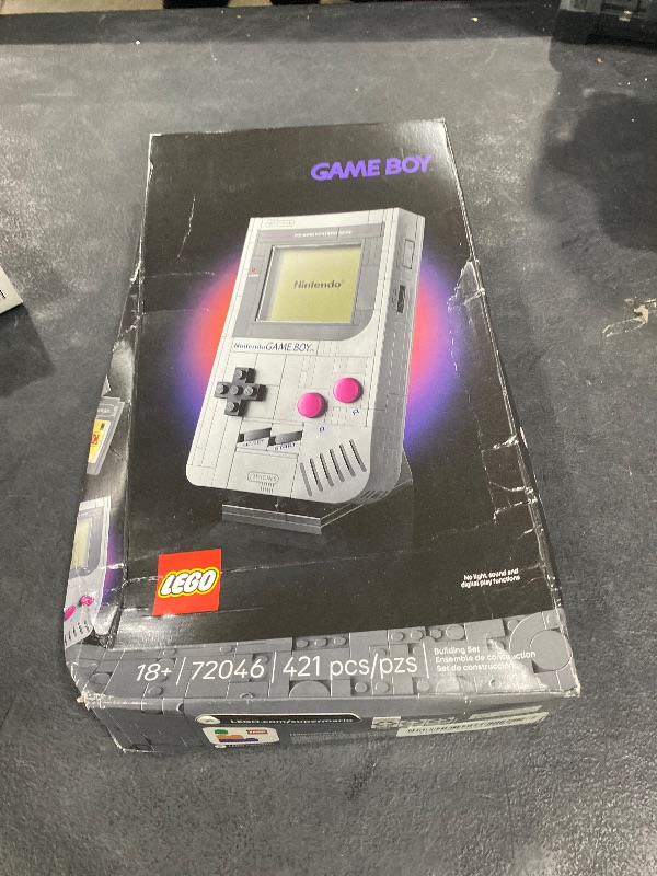 Photo 1 of LEGO Super Mario Game Boy - Retro Building Sets for Adults, Ages 18+ - Collectible Model with Game Paks and Display Stand - Birthday Gifts for Men & Women - 72046