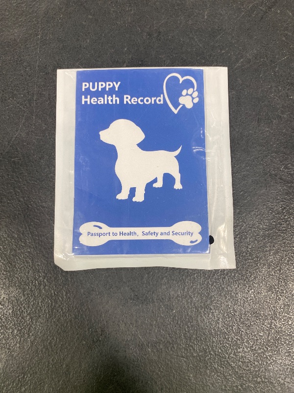 Photo 1 of 1 Pack Puppy Shot Record Booklets 12 Sheets Per Pack Dog Vaccination Record Book Dog Health Records 5*3.5inch Dog Information Record Notebook dog medical and vaccine book for Pet Lovers Doggy Medical