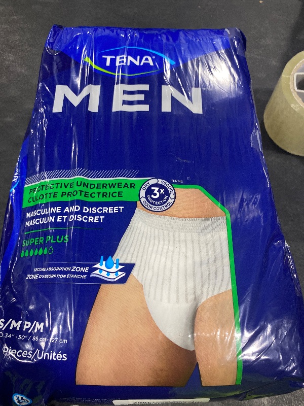 Photo 1 of Tena Men Protective Underwear Super Plus Absorbency Small/Medium, 16 Count