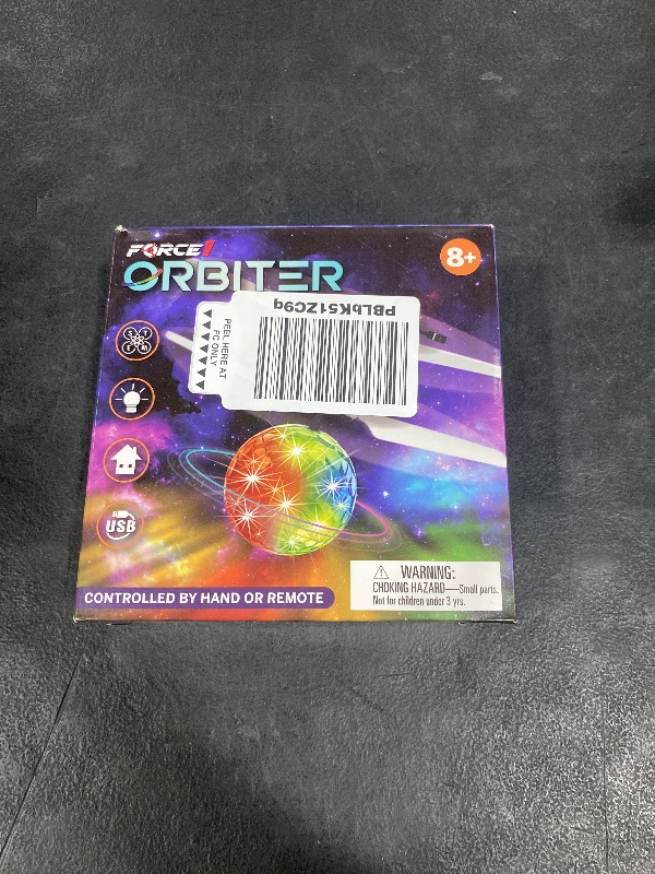 Photo 1 of Force1 Orbiter Flying Orb Ball Toy Hand Operated Spinner Drones for Kids - Mini UFO Drone Toys with Remote, Rechargeable LED Indoor Floating Hover Hand Controlled Orb Toys