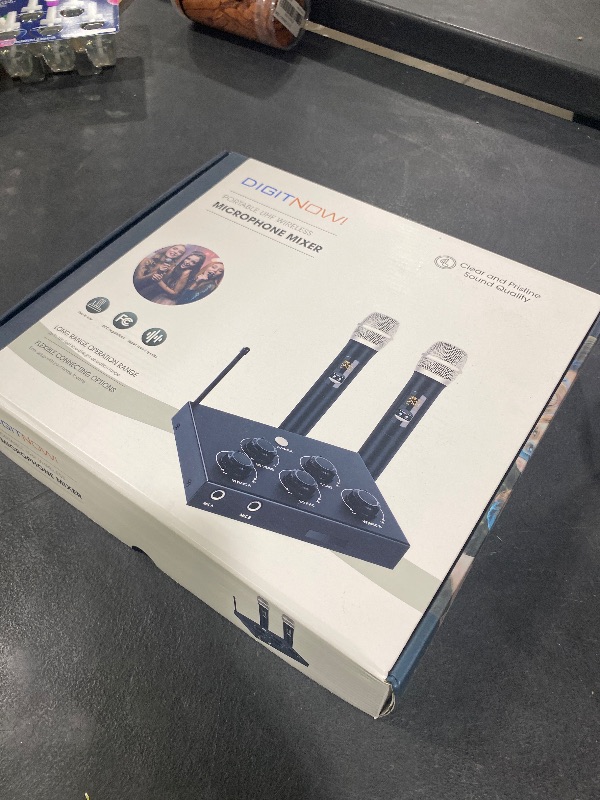 Photo 1 of DIGITNOW!Portable Karaoke Microphone Mixer System Set, with Dual UHF Wireless Mic, HDMI-ARC/Optical/AUX & HDMI In/Out in Singing Receiver for Smart TV, PC, KTV, Home Theater, Amplifier, Speaker