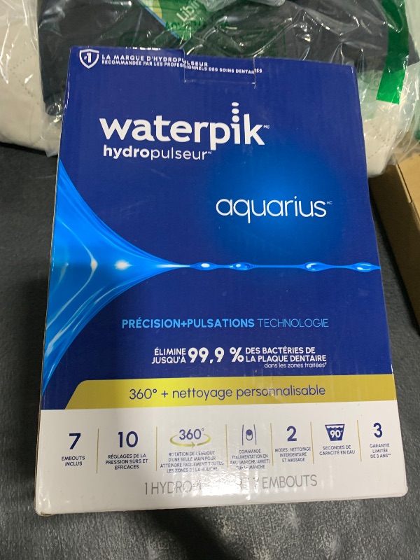 Photo 1 of Waterpik Aquarius Water Flosser For Teeth Cleaning, Gums, Braces, Dental Care, Electric Power With 10 Settings, 7 Tips For Multiple Users And Needs, ADA Accepted, Black WP-662, Packaging May Vary