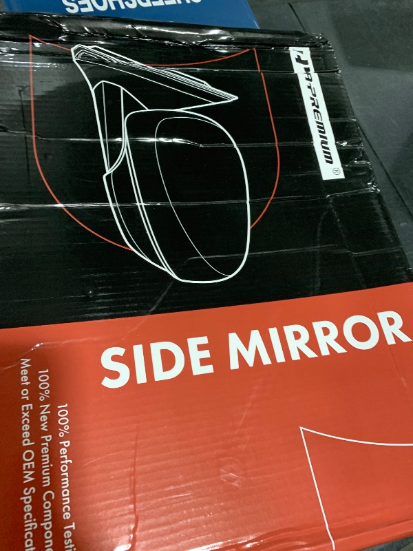 Photo 1 of A-Premium Passenger Side Power Door Mirror Compatible with Nissan Models - Sentra S 2020 2021 2022 - Non-Heated Manual Folding Black Outside Rear View Mirror - Replace# 963016LB0A, 963736LB0H