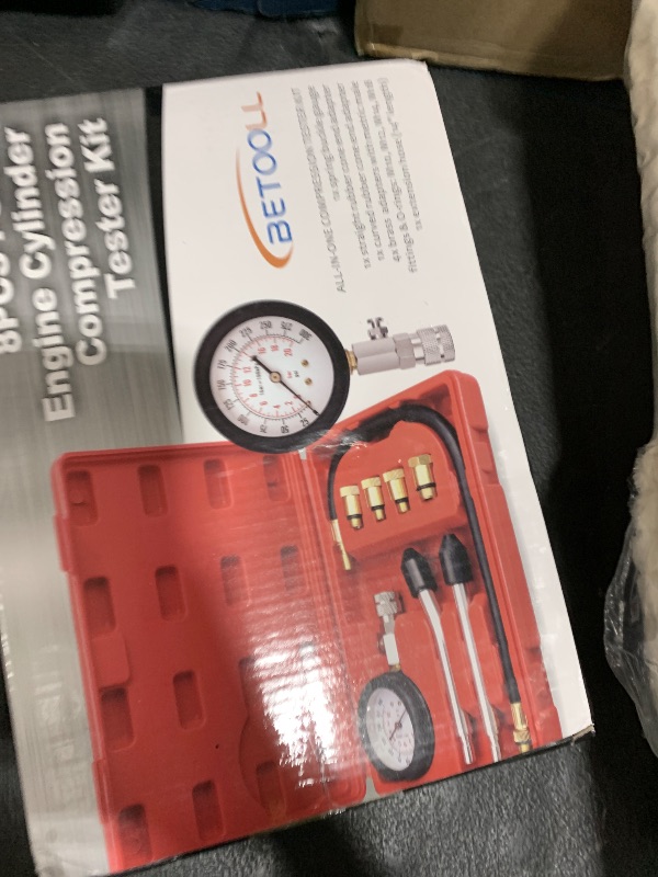 Photo 1 of BETOOLL HW0130 8pcs Petrol Engine Cylinder Compression Tester Kit Automotive Tool Gauge