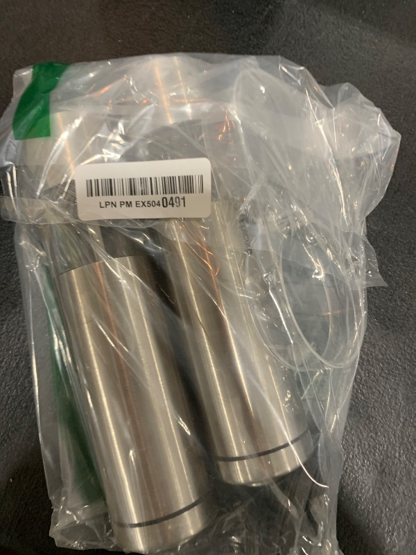 Photo 1 of Latent Epicure Electric Salt and Pepper Grinder Set - Battery Operated, Stainless Steel Shakers with Adjustable Fine & Coarseness, One Handed Operation, LED Light & Complimentary Mill Rest Tray