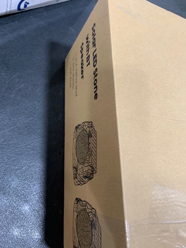 Photo 1 of NiceBuy Solar Rock Speakers Outdoor Water-Resistant 2-Pack Solar Powered Rock Speaker with Lights RGB and TWS Pair for Patio Outside Garden BBQ Deck