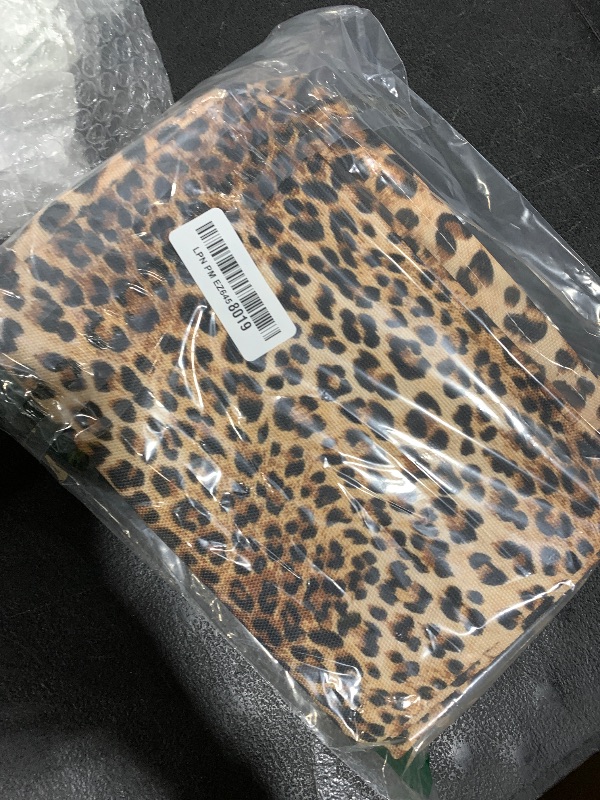 Photo 1 of Leopard Print Canvas Storage Bin - Large Animal Toys Basket Cube Box With Handles for Home Office Bedroom Closet Shelves, 2 Pcs