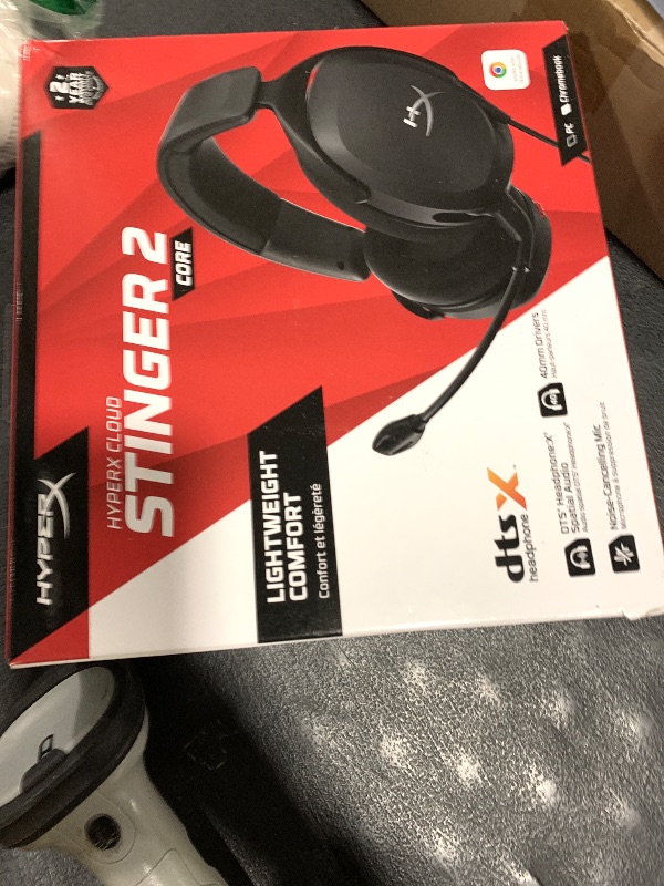 Photo 1 of HyperX Cloud Stinger 2 Core – PC Gaming Headset, Lightweight Over-Ear Headset with mic, Swivel-to-Mute mic Function, DTS Headphone:X Spatial Audio, 40mm Drivers,Black