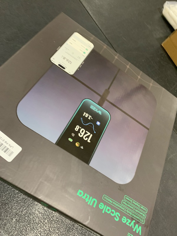 Photo 1 of Ultra, Smart Scale with 4.3" Color Display, Digital Bathroom Scale for Body Weight BMI Muscle Mass Composition, Wi-Fi & Bluetooth Body Fat Scale with Heart Rate, 400 lbs (Black)