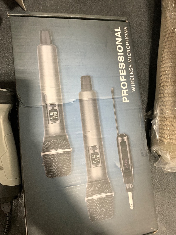 Photo 1 of LUVUMVLT Wireless Microphones, Dual Handheld Dynamic Mic with Ultra-Stable Rechargeable Receiver | 200ft Freedom |Zero Dropouts | 40H Duration |Plug and Play| Karaoke Microphone for Singing, Meeting