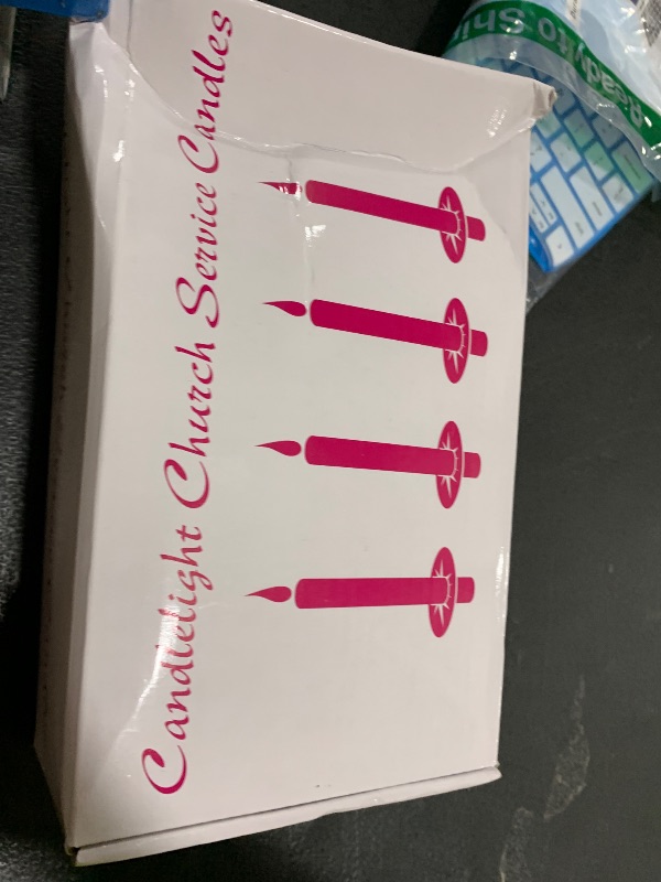 Photo 1 of 100 Pieces 5-Inch White Unscented Taper Candles with Drip Protectors for Church, Prayer, Shabbat, and Vigil Use