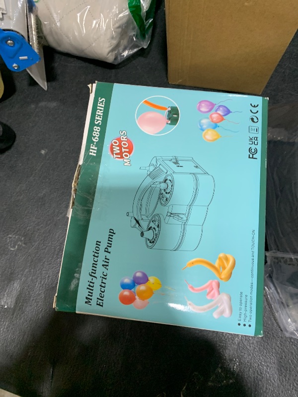 Photo 1 of 3-in-1 Balloon Pump for Inflatables and Deflator, Electric Balloon Pump for Latex 260q Foil Balloons, Quick-Fill 110V AC Inflator Deflator for Pool Floats Air Mattress