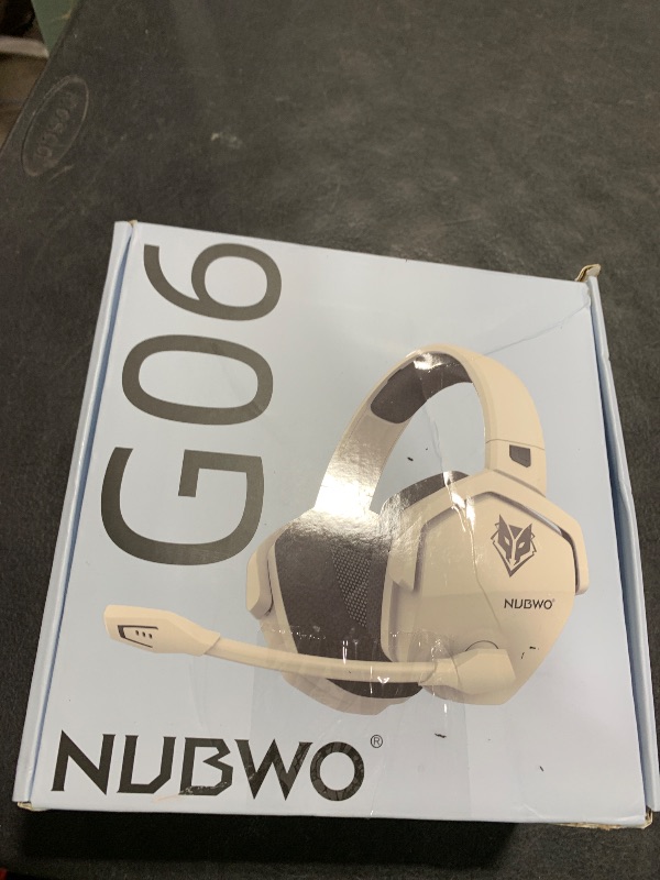 Photo 1 of NUBWO Wireless Gaming Headset with Mic for Ps5 Ps4 PC, Zero Interference, 100-Hour Battery All-Day Play, 23ms Sync? for Fortnite & Call of Duty/FPS Gamers, Triple Mode All Devices Compatible - White