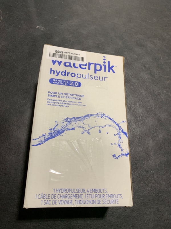 Photo 1 of Waterpik Cordless Advanced 2.0 Water Flosser For Teeth, Gums, Braces, Dental Care With Travel Bag and 4 Tips, ADA Accepted, Rechargeable, Portable, and Waterproof, Black WP-582, Packaging May Vary