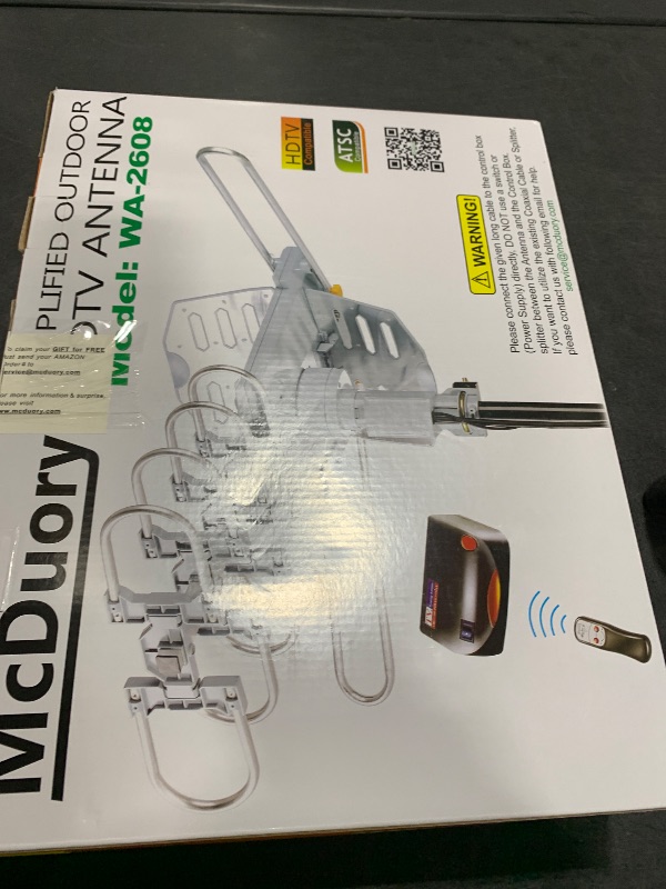 Photo 1 of McDuory Amplified Digital Outdoor HDTV Antenna 150 Miles Long Range - 360 Degree Rotation Infrared Control - Tools Free Installation - Support 2 TVs
