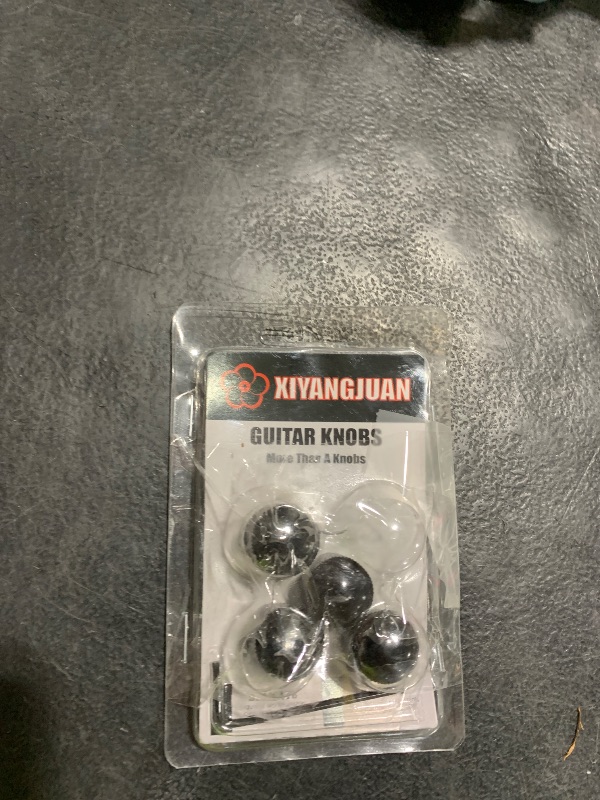 Photo 1 of XIYANGJUAN 4Pcs Metal Guitar Knobs Black Volume Tone Speed Control Knob Dome Knobs with Allen Keys Screws for Fender Telecaster Gibson Les Paul Electric Guitar Bass (Black)