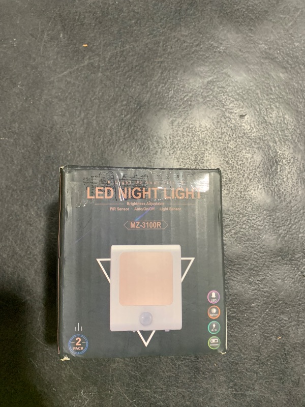 Photo 1 of MAZ-TEK Plug in Motion Sensor Lights with Adjustable Brightness,Warm White Motion Activated Led Night Light for Hallway, Stair, Corridor, Kitchen, Living Room, Garage, Basement, Utility Room,2 Pack