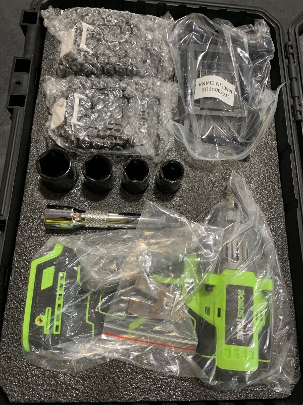 Photo 1 of Robustrue Cordless Impact Wrench 738ft-lbs (1000N.m), High Torque Brushless 1/2 Impact Gun, 2 x4.0Ah Battery 21V Max, Fast Charger, 4 Sockets, Impact Wrench for Home Car Tires Truck Mover
