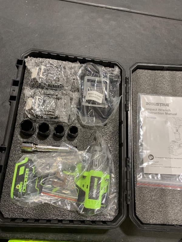 Photo 1 of Robustrue Cordless Impact Wrench 738ft-lbs (1000N.m), High Torque Brushless 1/2 Impact Gun, 2 x4.0Ah Battery 21V Max, Fast Charger, 4 Sockets, Impact Wrench for Home Car Tires Truck Mover