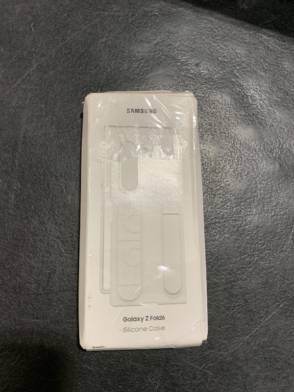 Photo 1 of Samsung Galaxy Z Fold 6 Silicone Phone Case, Protective Cover with Stand, Secure Grip, Slim, Soft, Comfortable Design, US Version, EF-MF956TWEGUS, White