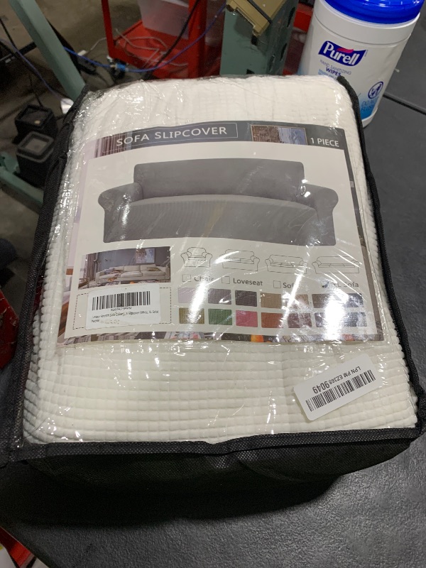 Photo 1 of ZNSAYOTX Stretch Oversized Couch Cover Universal Sofa Covers for Living Room Dogs Pet Furniture Protector Spandex Extra Large Sofa Slipcovers with Anti Slip Foam Sticks (White, XL Sofa)