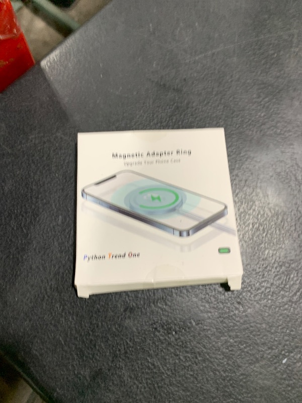 Photo 1 of Python Trend One Metal Ring Compatible with MagSafe Sticker Designed for iPhone 12~17, Circle Magnetic Magnet Adapter Rings for Phone Case (White)
