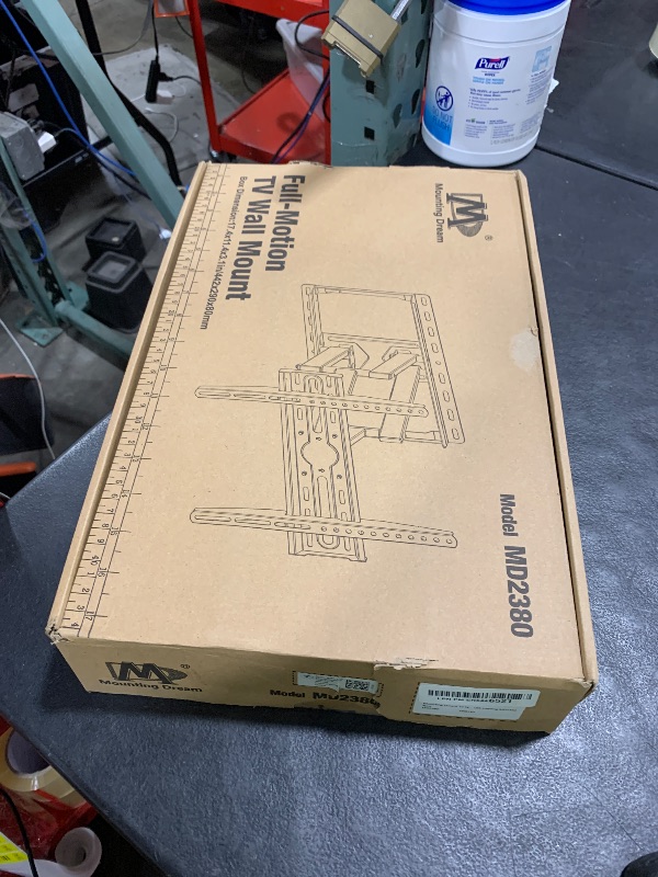 Photo 1 of Mounting Dream TV Wall Mount for 32-65 Inch Television,Mount with Swivel and Tilt, Full Motion Bracket with Articulating Dual Arms, Fits 16inch Studs, Max VESA 400X400 mm, 99lbs, MD2380