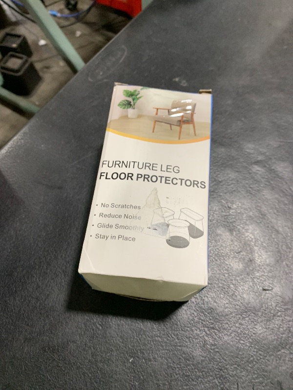 Photo 1 of 28Pcs Chair Leg Floor Protectors Square for Hardwood Floors Silicone Caps Felt Furniture Pads Covers Clear Chair Sliders, Protect The Floor from Scratches(Fit:1-1/16" ~ 1-5/8")