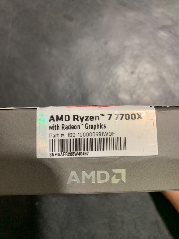 Photo 1 of AMD Ryzen 7 7700X 8-Core, 16-Thread Unlocked Desktop Processor