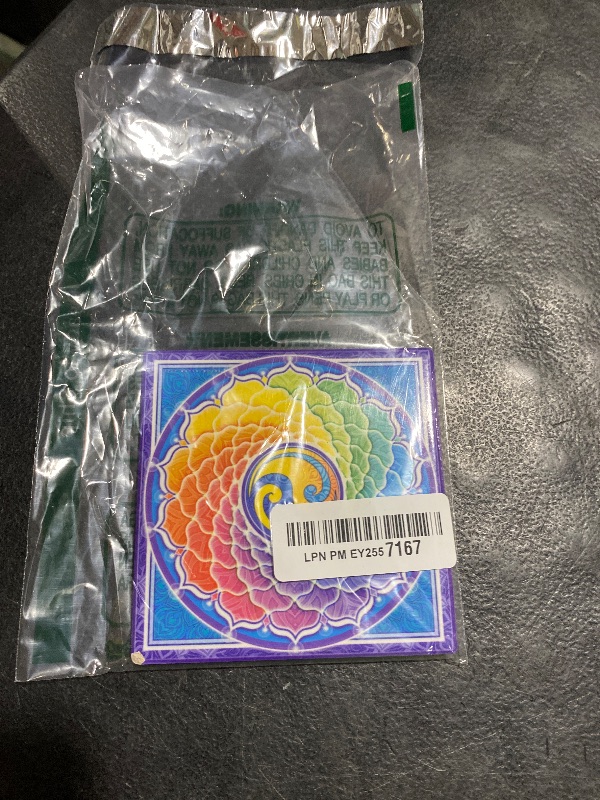 Photo 1 of Ceramic Coasters with Mandala Designs with Cork Backing for Hot & Cold Beverages Protects Surfaces from Water Rings & Heat Marks Mind Body & Soul by Mandala Arts Rainbow Spiral