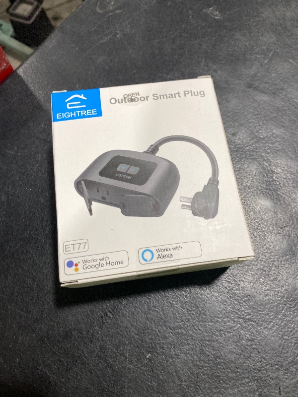 Photo 1 of EIGHTREE Outdoor Smart Plug Waterproof IP44, Smart Outlet Plug with 2 Independently Controlled Outlets, Compatible with Alexa and Google Assistant, Voice & Remote Control, Timer&Schedule, 2.4GHz Only