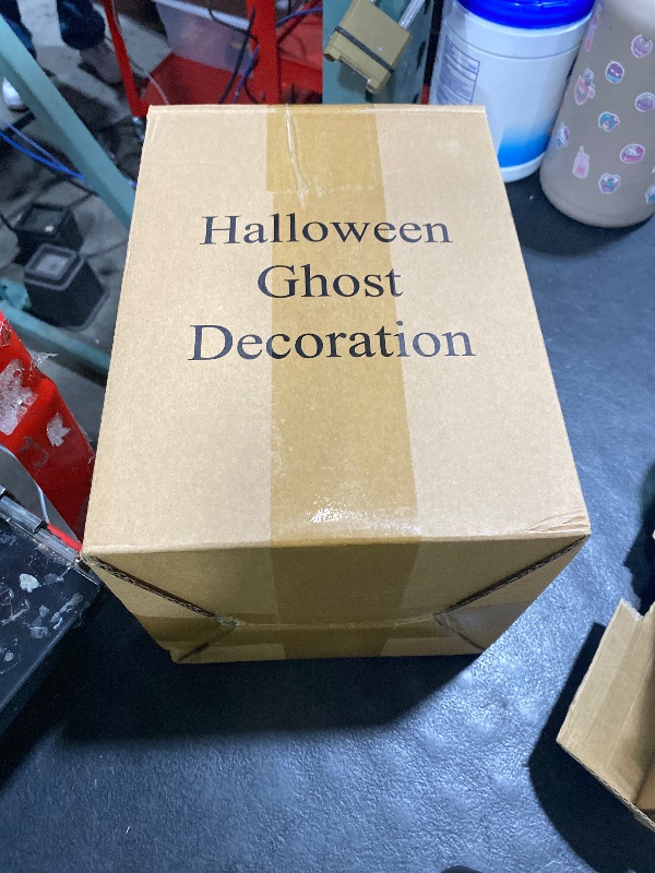 Photo 1 of 2 Packs Halloween Decorations Outdoor, 5 FT USB Powered Ghost Decor Kit with Remote Controlled String Lights, Easy Assemble Ghosts Halloween Decorations for Front Door Porch Yard