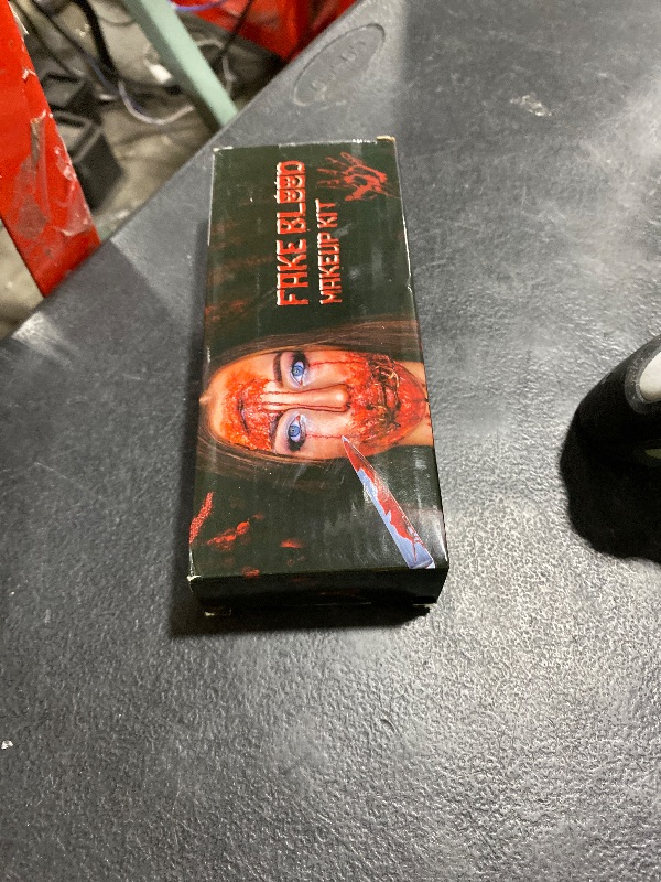 Photo 1 of 3PCS Halloween Fake Blood Kit, 2.03oz Fake Blood Spray and 2.03oz Dripping Blood and 1.06oz Coagulated Gel Blood, Realistic Washable Fake Blood Makeup for Zombie Vampire Monster Cosplay & Dress Up