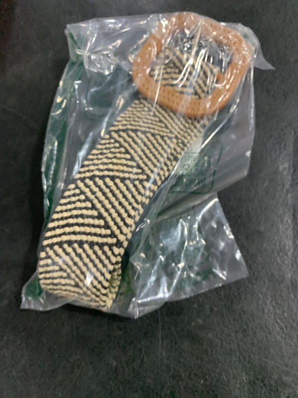 Photo 1 of eYLun Women Straw Woven Belt Elastic Braided Stretch Waist Belt Ladies Boho Buckle Dress Buckle Belt Black