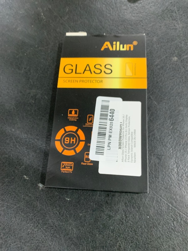 Photo 1 of Ailun Screen Protector for iPhone 16 / iPhone 15 / iPhone 15 Pro [6.1 Inch] Display 3 Pack Tempered Glass, Dynamic Island Compatible, Case Friendly [Not for iPhone 16 Pro 6.3 Inch].