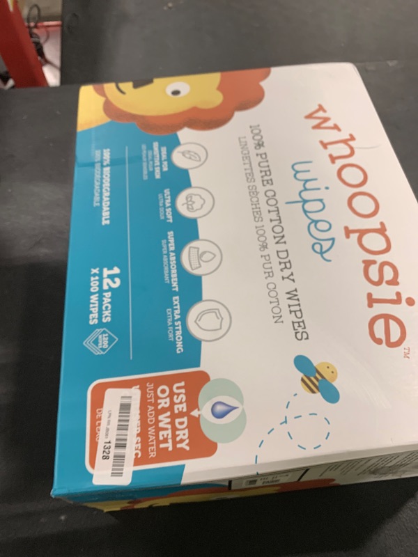 Photo 1 of 100% Pure Cotton Dry Wipes | 1200 Count | Use Wet or Dry | Soft & Sensitive | Hypoallergenic | Extra Strong & Absorbent | Perfect for Diaper Changes, Runny Noses, Drool, Meal Time & Nursing