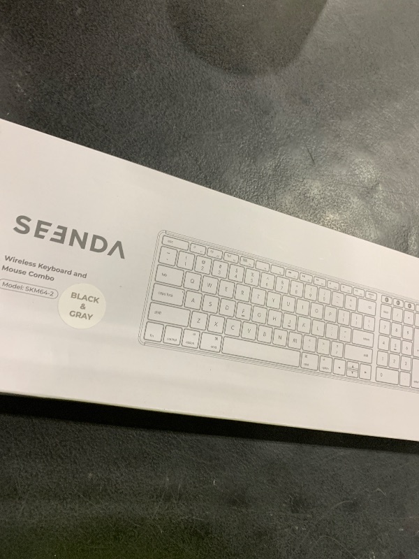 Photo 1 of seenda Bluetooth Keyboard and Mouse for Mac, SKM64-2 Multi-Device Rechargeable Slim Wireless Keyboard Mouse Stainless Steel Full Size, Compatible with MacBook Pro/Air, iPad, Mac - Space Gray