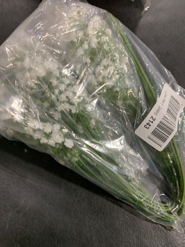 Photo 1 of LYLYFAN Babys Breath Artificial Flowers,12 Pcs Gypsophila Real Touch Flowers for Wedding Party Home Garden Decoration