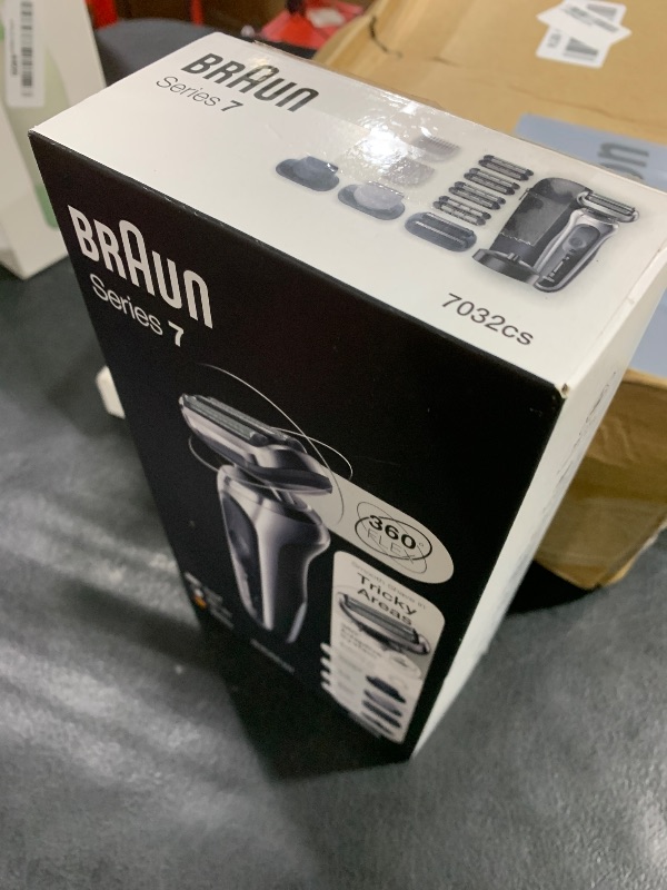 Photo 1 of Braun Series 7 7032cs Flex Electric Razor for Men, Wet & Dry, Electric Razor, Rechargeable, Cordless Foil Shaver with Beard Trimmer and Charging Stand, Silver