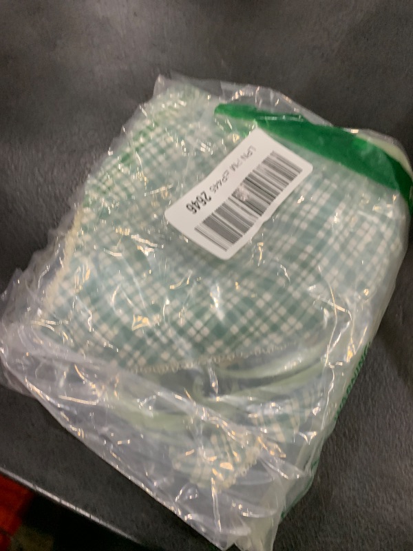 Photo 1 of seamoly Gingham Bowknot Decor Tied Back Cheeky Bikini Set,Light Green,M