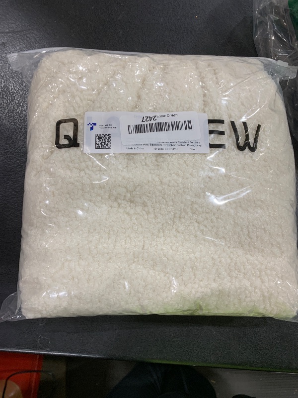 Photo 1 of OHSIO Couch Cushion Covers for Sectional Sofa, Stretch Soft Sofa Slipcovers Washable Wear-Resistant Universal Furniture Protector for Living Room(1 Piece Large Cover, Ivory)