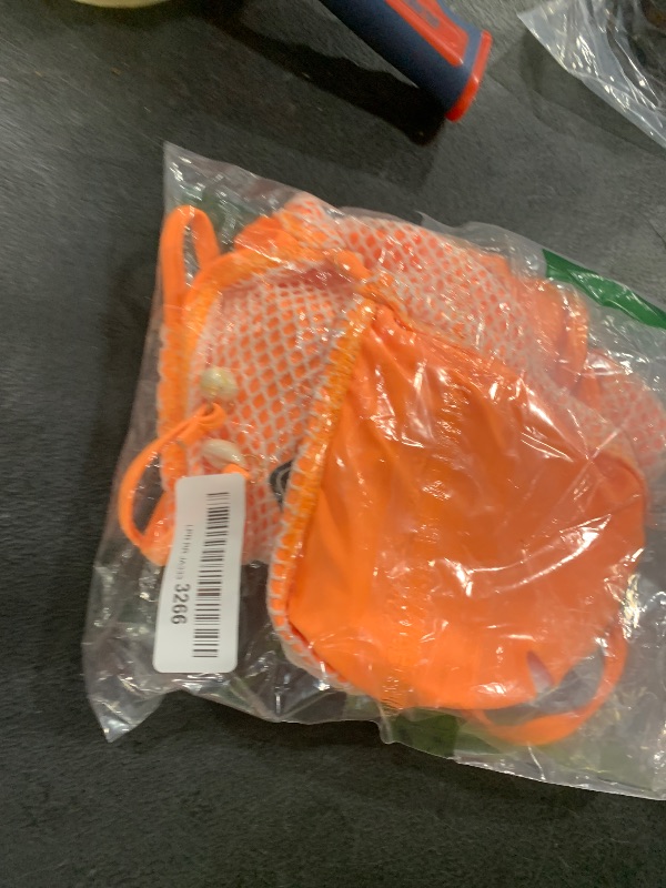 Photo 1 of ZAFUL Women's Triangle Bikini Multiway Fishnet Tie Side Bandeau Halter String Bikini Set Two Piece Swimsuit Bathing Suits (1-Orange, L)