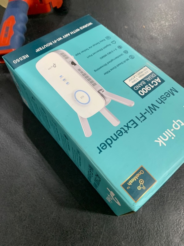 Photo 1 of TP-Link AC1900 WiFi Range Extender RE550 | Dual-Band Wireless Repeater Amplifier w/Gigabit Ethernet Port | Up to 2200 Sq. Ft., 32 Devices | Internet Signal Booster | APP Setup | EasyMesh Compatible