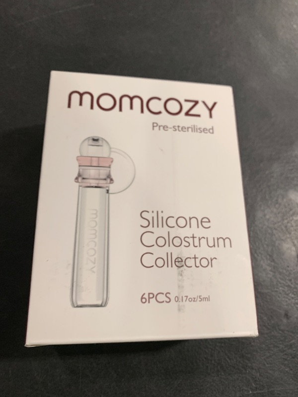 Photo 1 of Momcozy Colostrum Collector Reusable Breast Milk Collector with Storage Case and Cotton Wipe, Portable Colostrum Container BPA Free, Multi-Use Collector 5ml-6pcs