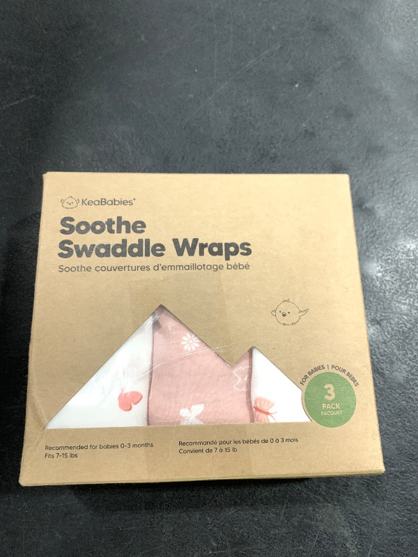 Photo 1 of 3-Pack Organic Baby Swaddle Sleep Sacks - Swaddles for Newborns, Infant 0-3 Months, Baby Girls, Boys, Soft & Snug Newborn Sleep Sack, Nursery Swaddling Blankets (Butterflies)