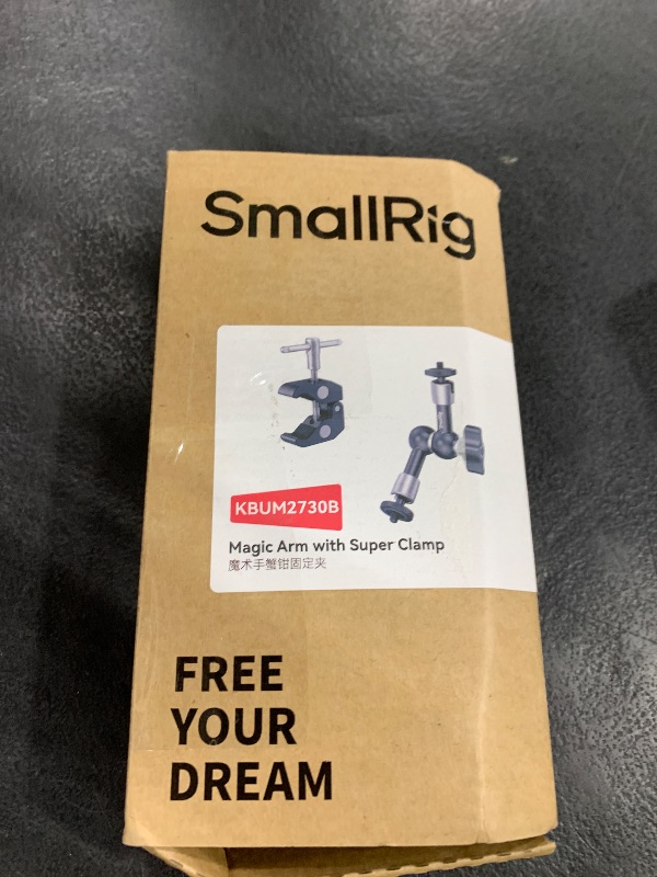 Photo 1 of SMALLRIG Super Clamp w/ 1/4" and 3/8" Thread and 5.8 Inches Adjustable Friction Power Articulating Magic Arm with 1/4" Thread Screw for LCD Monitor/LED Lights - KBUM2730