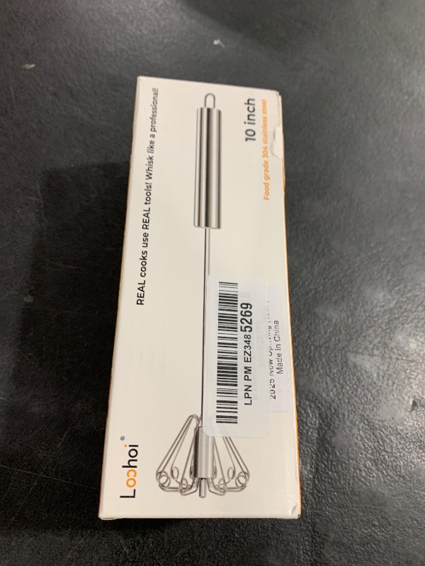 Photo 1 of 2025 New Upgraded Stainless Steel Semi-Automatic Whisk - Easy to Use Whizzy Whisk,Versatile Wisker Tool for Cooking,Kitchen Essential Egg Beater for Baking,Whisking,Beating & Stirring (10in?