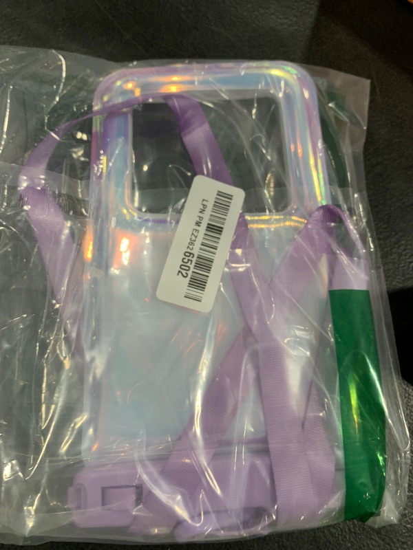 Photo 1 of Foweroty Floatable Waterproof Phone Pouch Case for iPhone 17 16 Pro Max/15/14/13/12, IP68 Travel Cellphone Dry Bag Beach Cruise Ship Essentials Bags with Crossbody Lanyard, Iridescent Purple - 7?
