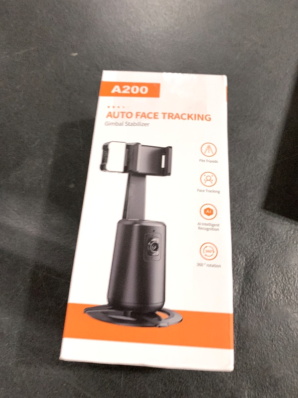 Photo 1 of Auto Face Tracking Tripod 360° Rotating Cell Phone Photo and Video Kits Stand, No App, Camera Stand with Remote and Gesture Control, Rechargeable Smart Shooting Stand for Live Recording Tiktok?Black? 