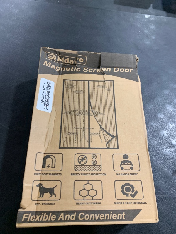 Photo 1 of Magnetic Screen Door, Fit Door Size 48 x 80 Inches, Screen Doors with Magnets, Pet & Kid Friendly?Works with Front Doors, Sliding Doors ?Black